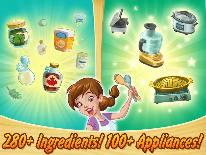 Скачать взлом Kitchen Scramble: Cooking Game (Китчен Скрэмбл)  [МОД Много монет] — полная версия apk на Андроид screen 3