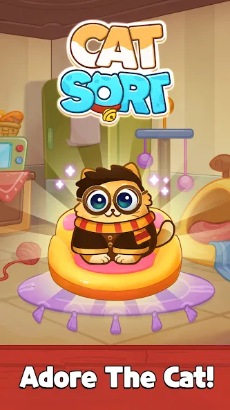 Скачать взлом Cat Sort Puzzle: Cute Pet Game  [МОД Много денег] — полная версия apk на Андроид screen 1