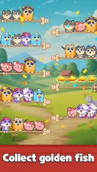 Скачать взлом Cat Sort Puzzle: Cute Pet Game  [МОД Много денег] — полная версия apk на Андроид screen 3