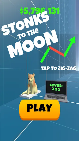 Взломанная Stonks To The Moon (Стонкс ту зе Мун стоки на Луну)  [МОД Бесконечные монеты] — стабильная версия apk на Андроид screen 1