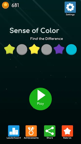 Взломанная Sense of Color — Find the Diff  [МОД Бесконечные деньги] — полная версия apk на Андроид screen 1