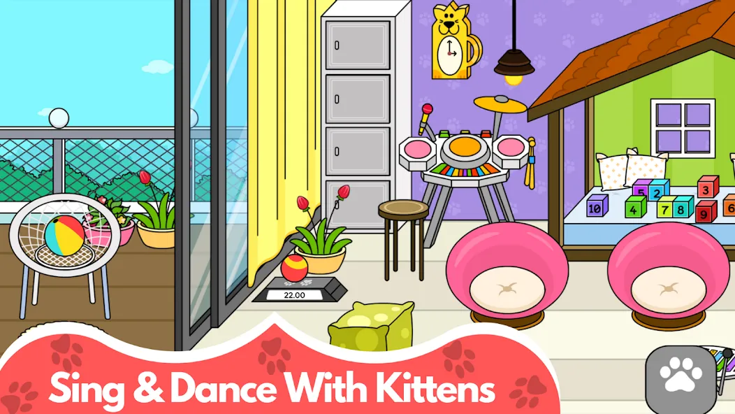 Скачать взломанную My Cat Town — Cute Kitty Games  [МОД Бесконечные деньги] — стабильная версия apk на Андроид screen 4