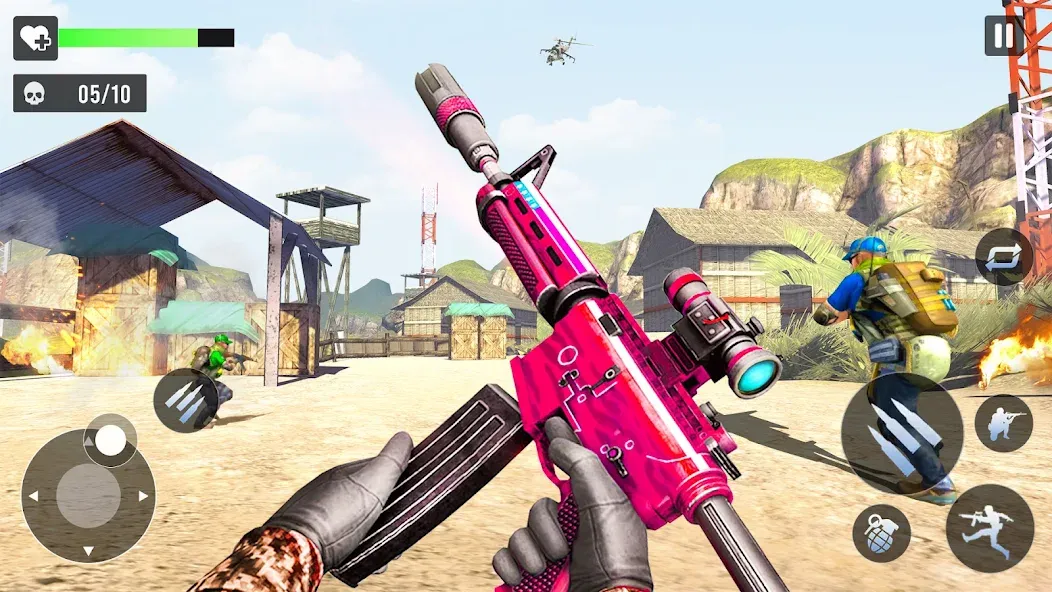 Скачать взлом Gun Games — FPS Shooting Games (ФПС офлайн игры по стрельбе из пистолета)  [МОД Все открыто] — стабильная версия apk на Андроид screen 1