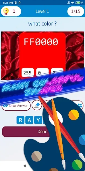 Скачать взломанную Guess the color game  [МОД Меню] — стабильная версия apk на Андроид screen 4