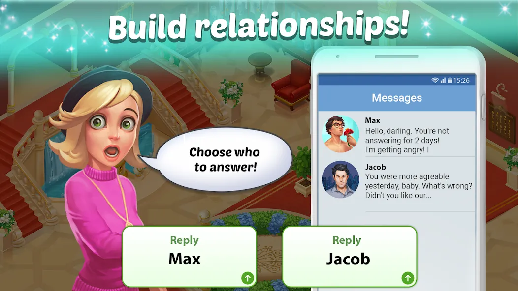 Скачать взломанную Family Hotel: love & match-3 (Фэмели Отель)  [МОД Mega Pack] — стабильная версия apk на Андроид screen 5