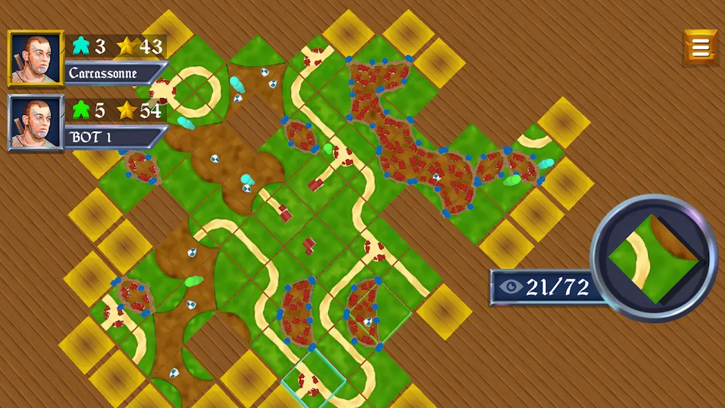 Скачать взлом War of Carcassonne board Games (Каркассон)  [МОД Много денег] — полная версия apk на Андроид screen 1
