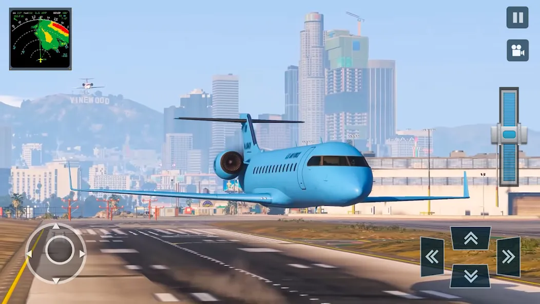 Скачать взломанную Real Plane Flying Simulator  [МОД Все открыто] — полная версия apk на Андроид screen 4
