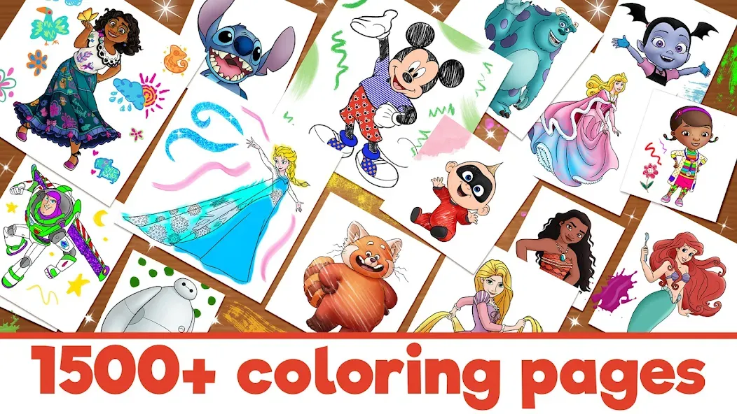 Скачать взлом Disney Coloring World (Дисней)  [МОД Меню] — последняя версия apk на Андроид screen 1