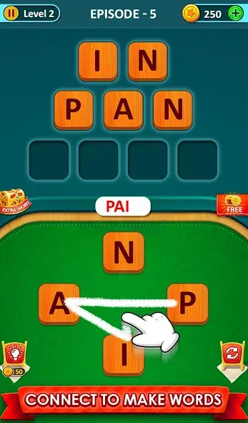 Скачать взломанную Word Game 2024 — Word Connect (Ворд Гейм 2023)  [МОД Unlimited Money] — стабильная версия apk на Андроид screen 1