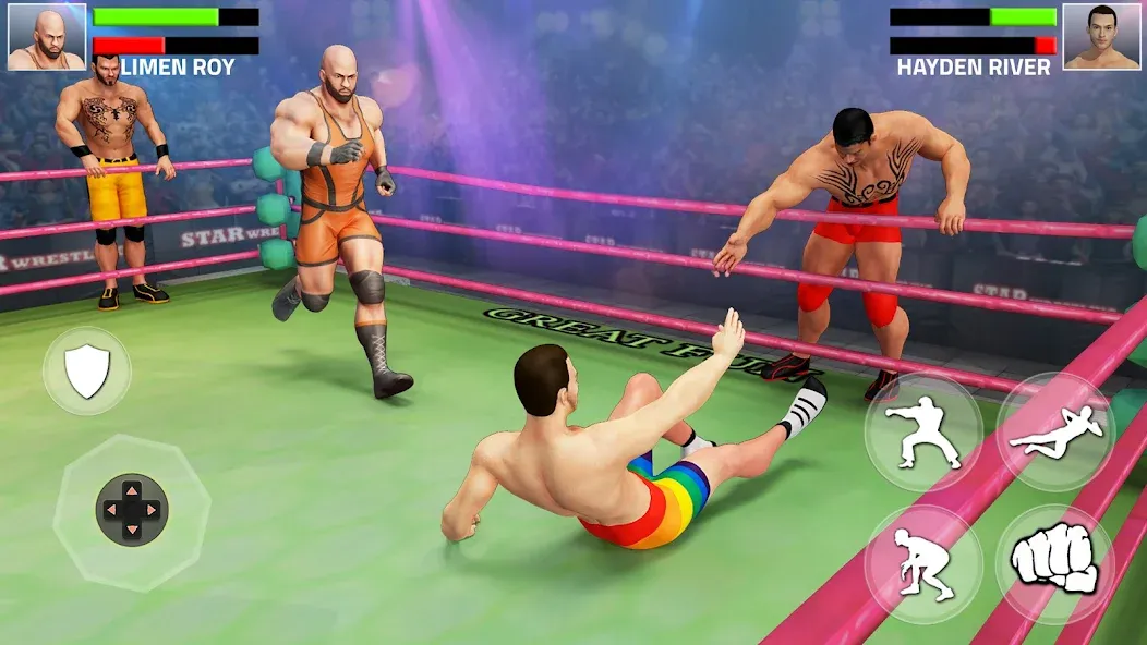 Скачать взлом Tag Team Wrestling Game (Таг Тим Реслинг Гейм)  [МОД Menu] — полная версия apk на Андроид screen 1