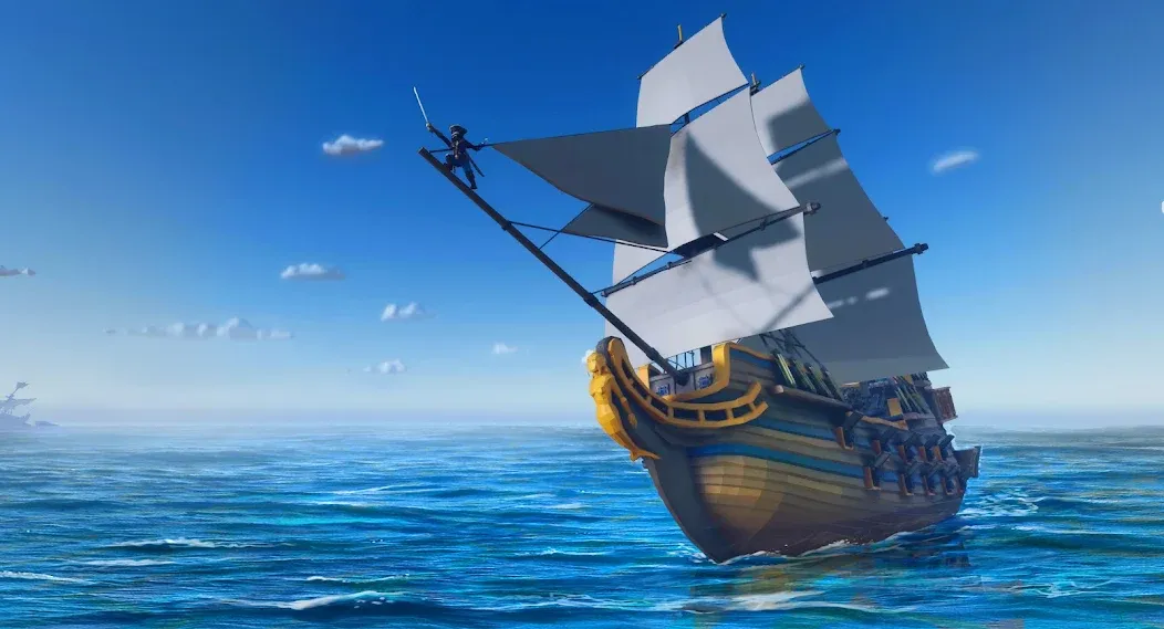 Скачать взлом Pirate Polygon Caribbean Sea (Пиратская Полигон Карибское море)  [МОД Много монет] — стабильная версия apk на Андроид screen 1