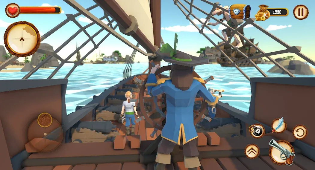 Скачать взлом Pirate Polygon Caribbean Sea (Пиратская Полигон Карибское море)  [МОД Много монет] — стабильная версия apk на Андроид screen 2