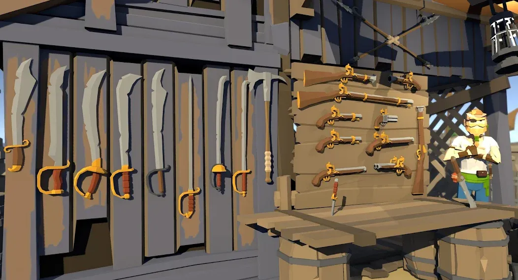 Скачать взлом Pirate Polygon Caribbean Sea (Пиратская Полигон Карибское море)  [МОД Много монет] — стабильная версия apk на Андроид screen 3