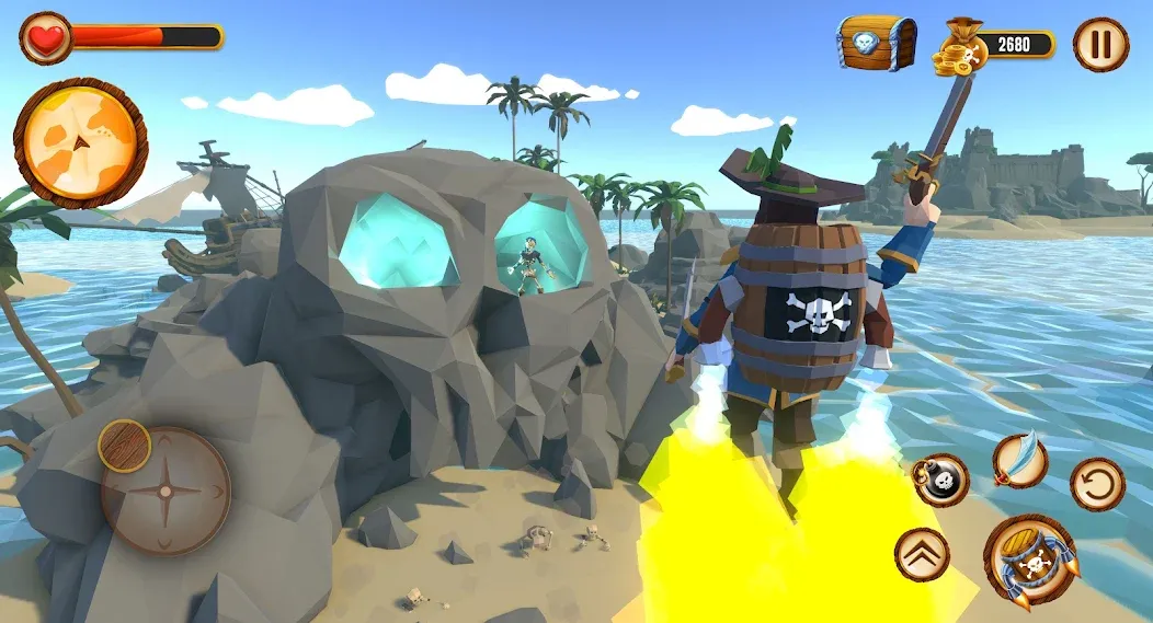 Скачать взлом Pirate Polygon Caribbean Sea (Пиратская Полигон Карибское море)  [МОД Много монет] — стабильная версия apk на Андроид screen 4