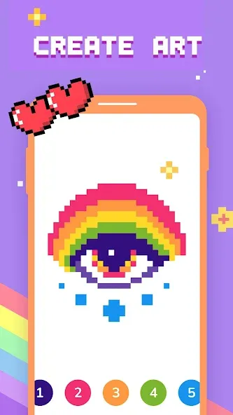 Взломанная Paint by Number — Pixel Art  [МОД Unlimited Money] — последняя версия apk на Андроид screen 3