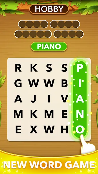 Взломанная Word Heaps Search — Word Games (Ворд Хипс Срч)  [МОД Много денег] — стабильная версия apk на Андроид screen 1