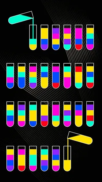 Взломанная SortPuz 3D: Water Color Sort (СортПаз 3Д)  [МОД Бесконечные монеты] — стабильная версия apk на Андроид screen 3