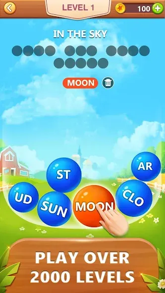 Взломанная Word Bubble Puzzle — Word Game  [МОД Все открыто] — стабильная версия apk на Андроид screen 1