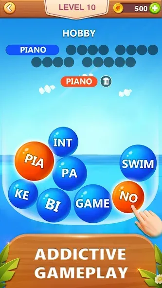 Взломанная Word Bubble Puzzle — Word Game  [МОД Все открыто] — стабильная версия apk на Андроид screen 2